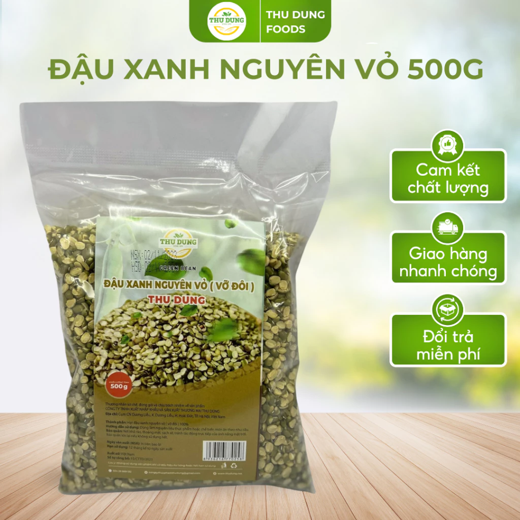 Đậu Xanh Nguyên Vỏ Thu Dung 500g 2